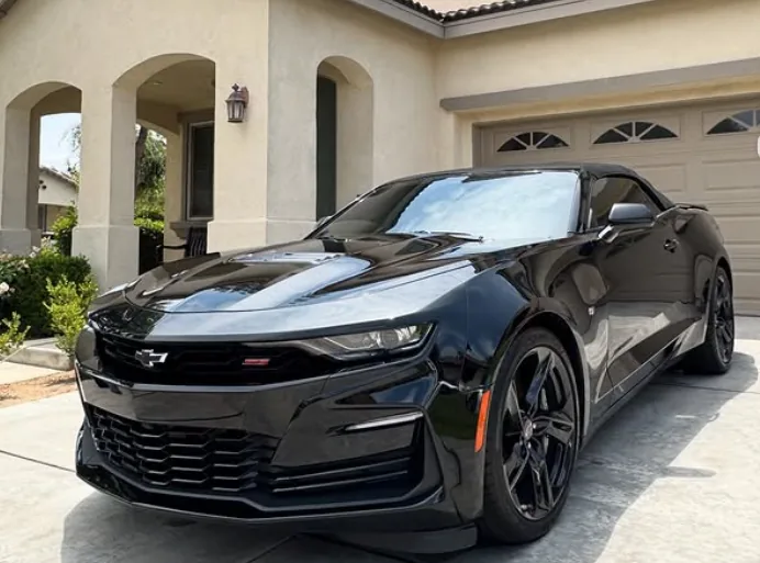 Detailed black Chevrolet Camaro
