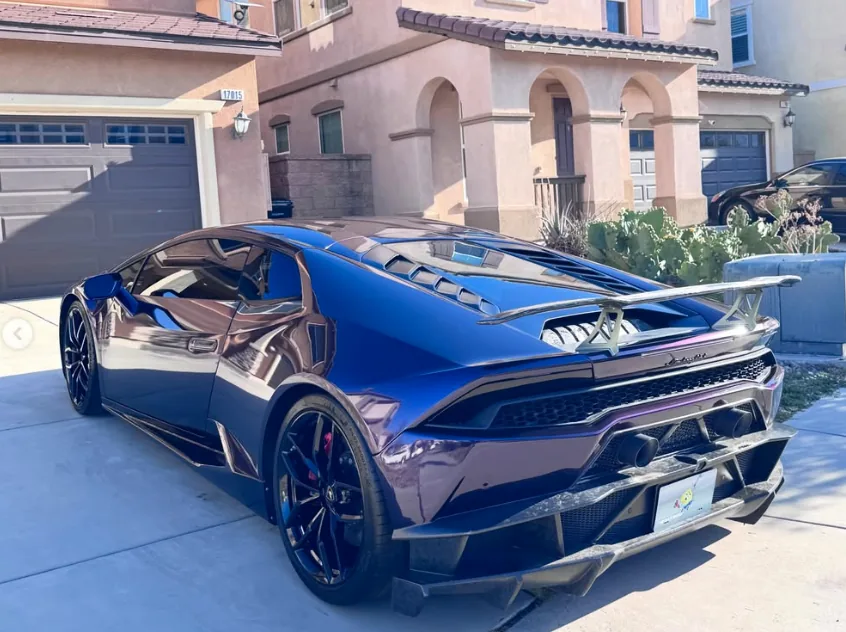 Rear view of detailed Lamborghini Huracan
